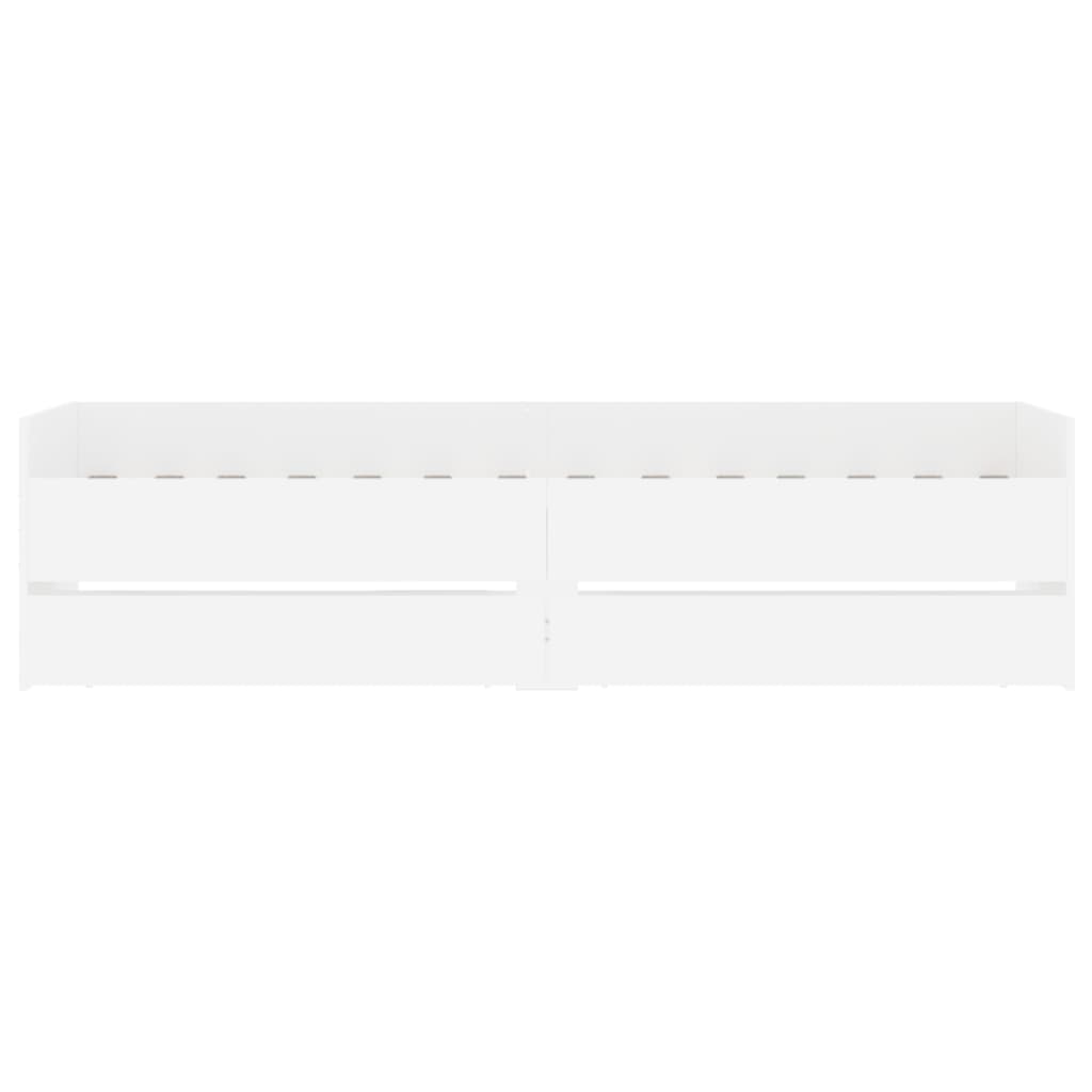 Sengeramme med skuffer hvit 100x200 cm