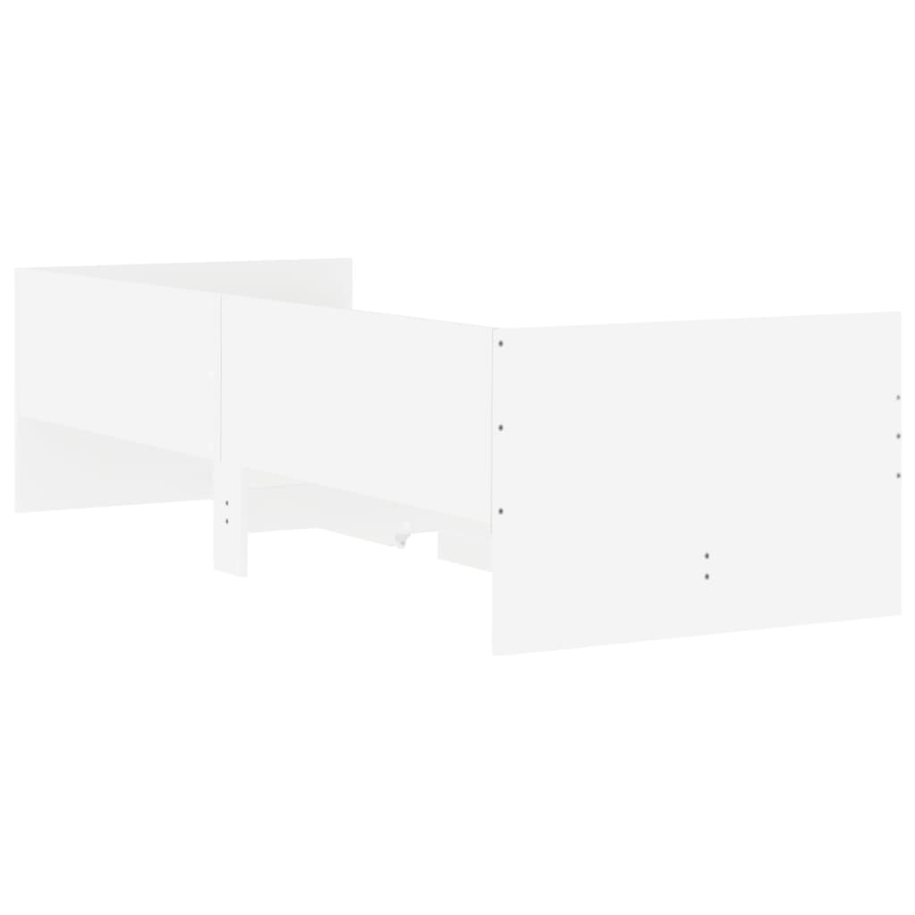 Sengeramme med skuffer hvit 100x200 cm