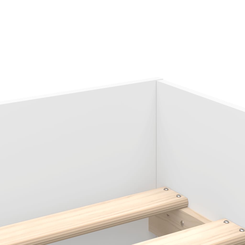 Sengeramme med skuffer hvit 100x200 cm