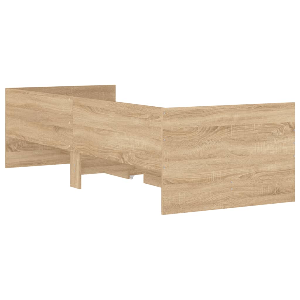 Sengeramme med skuffer sonoma eik 75x190 cm