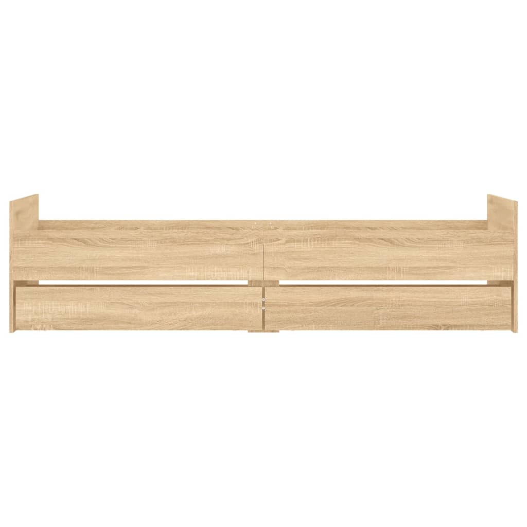 Sengeramme med skuffer sonoma eik 90x190 cm