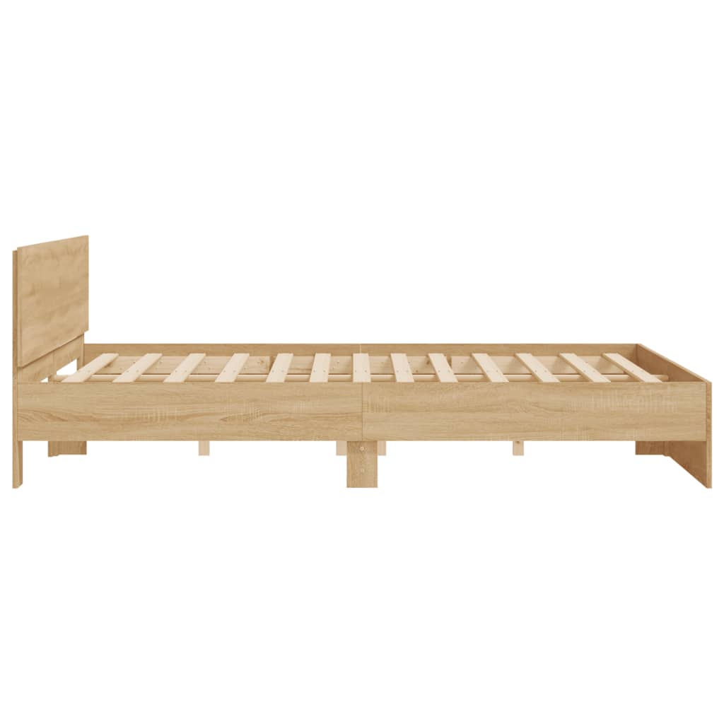 Sengeramme med hodegavl sonoma eik 180x200 cm