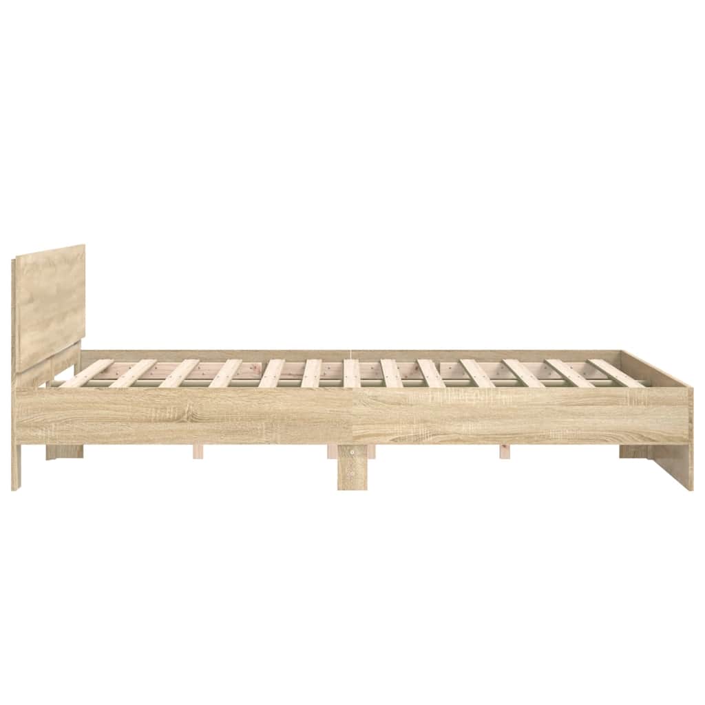 Sengeramme med hodegavl sonoma eik 160x200 cm