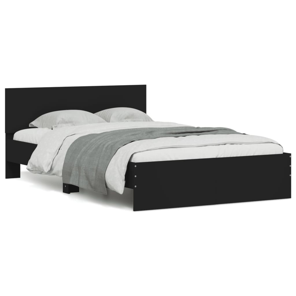 Sengeramme med hodegavl svart 135x190 cm