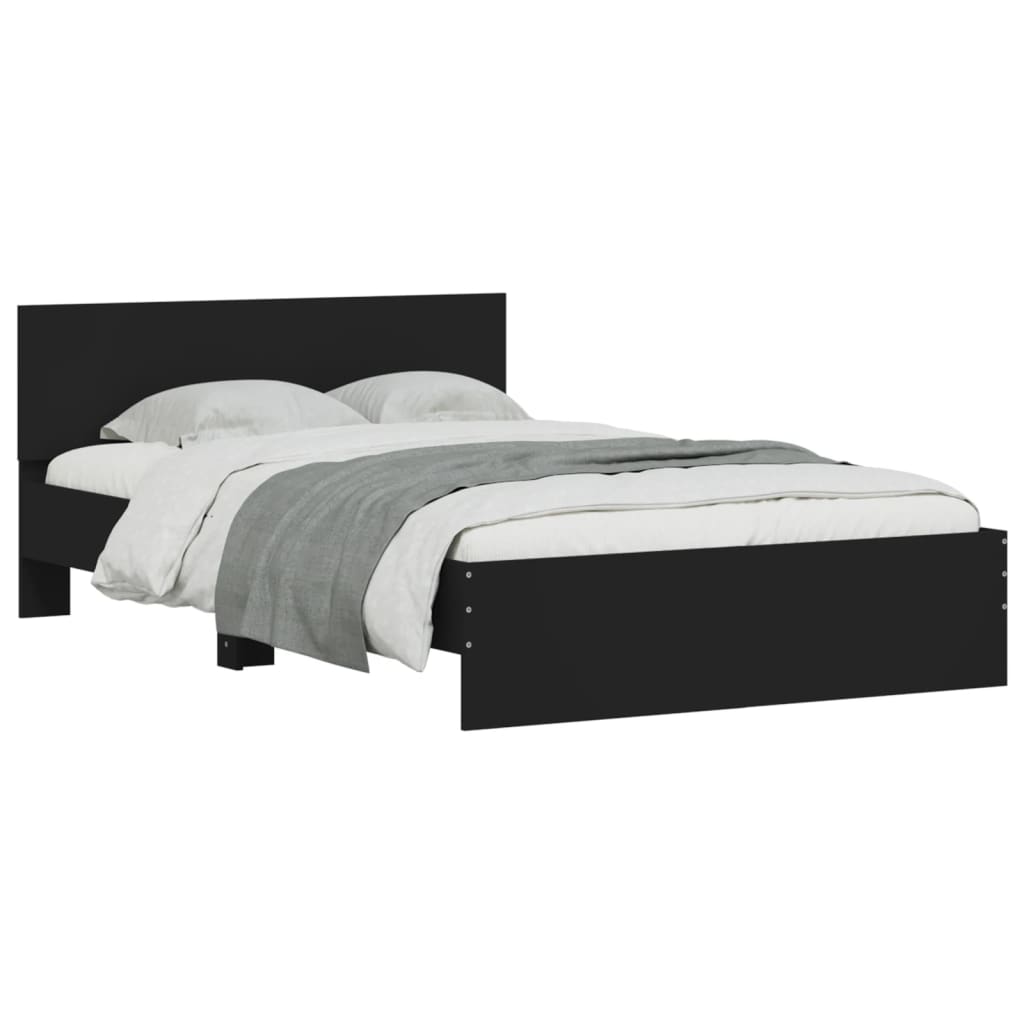 Sengeramme med hodegavl svart 135x190 cm