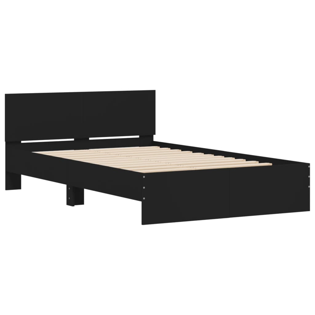 Sengeramme med hodegavl svart 135x190 cm