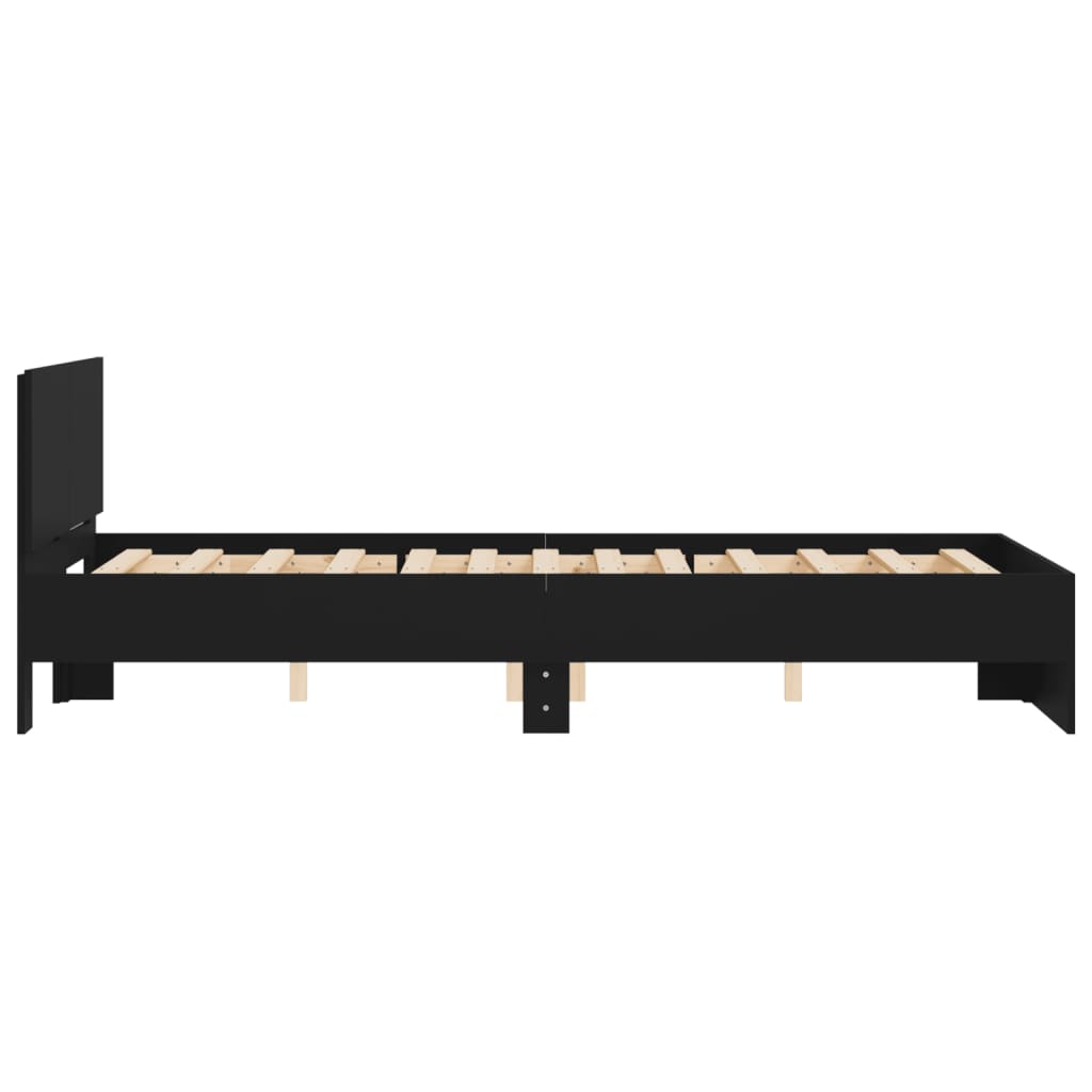 Sengeramme med hodegavl svart 135x190 cm
