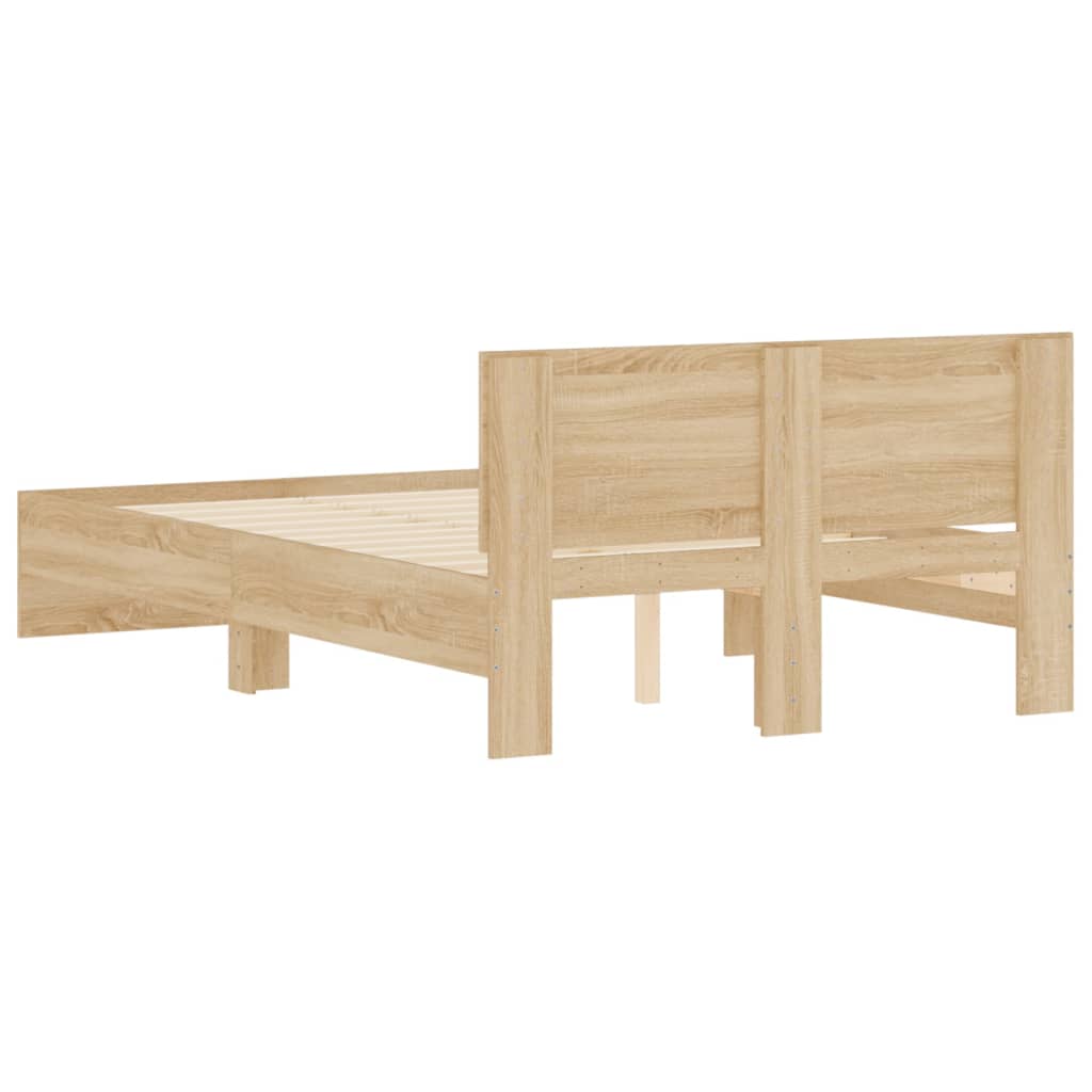 Sengeramme med hodegavl sonoma eik 120x190 cm