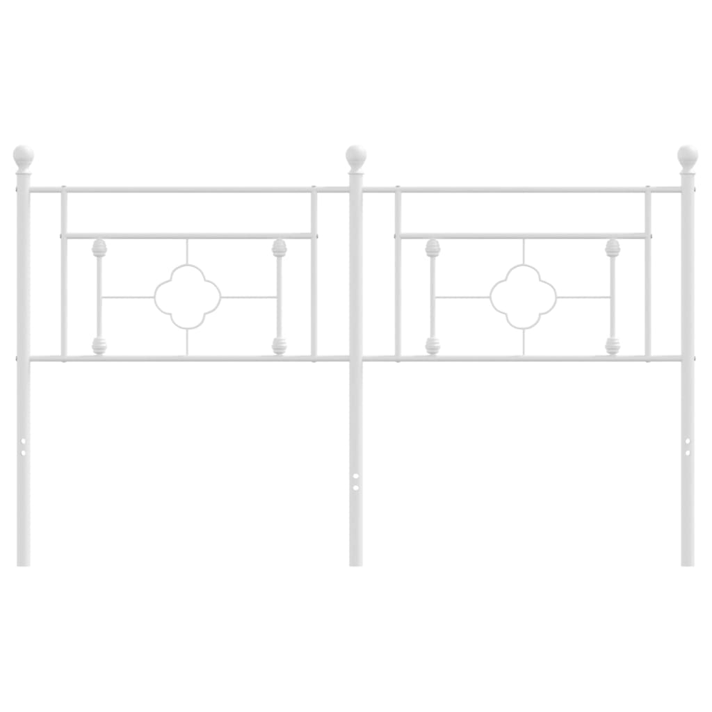 Utskiftbar sengegavl i metall hvit 160 cm