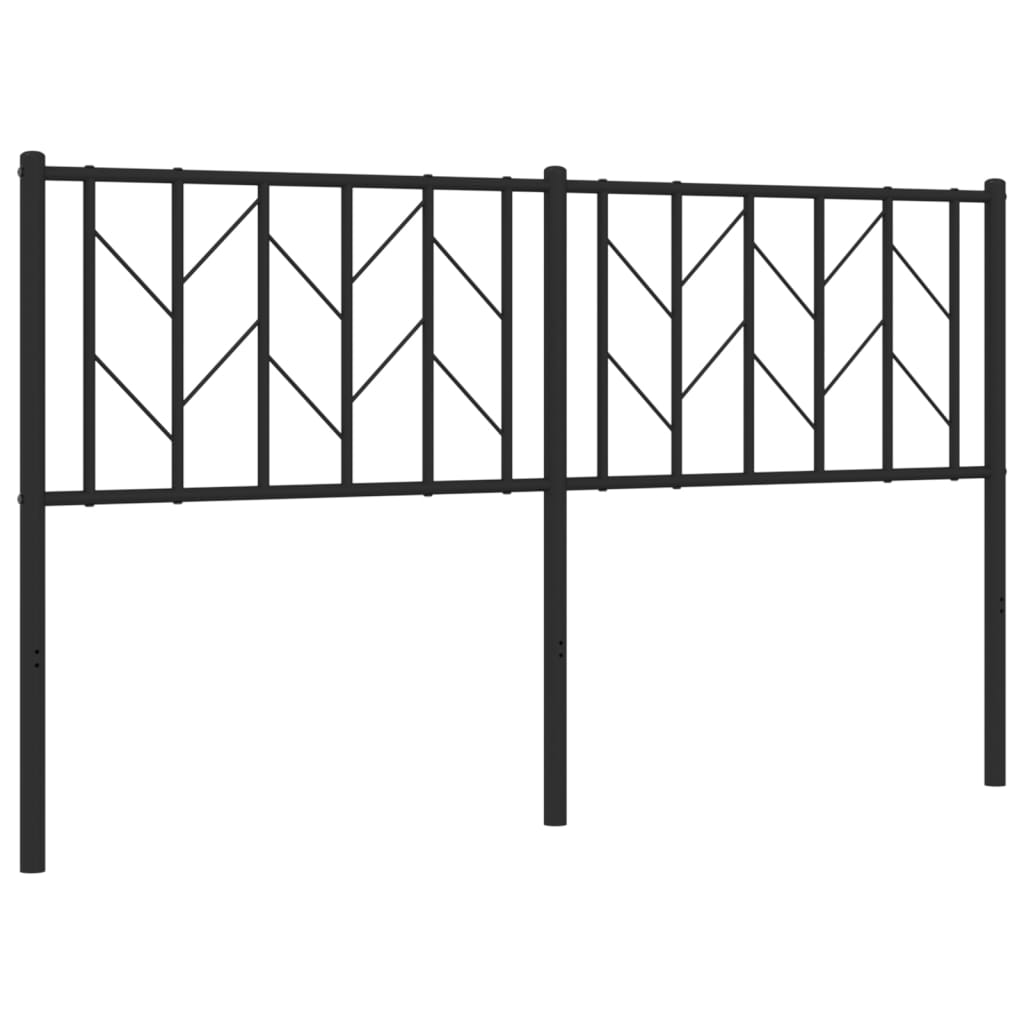Utskiftbar sengegavl i metall svart 150 cm vidaXL