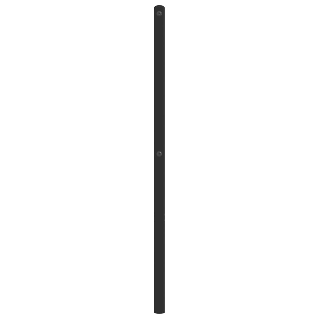 Utskiftbar sengegavl i metall svart 150 cm vidaXL