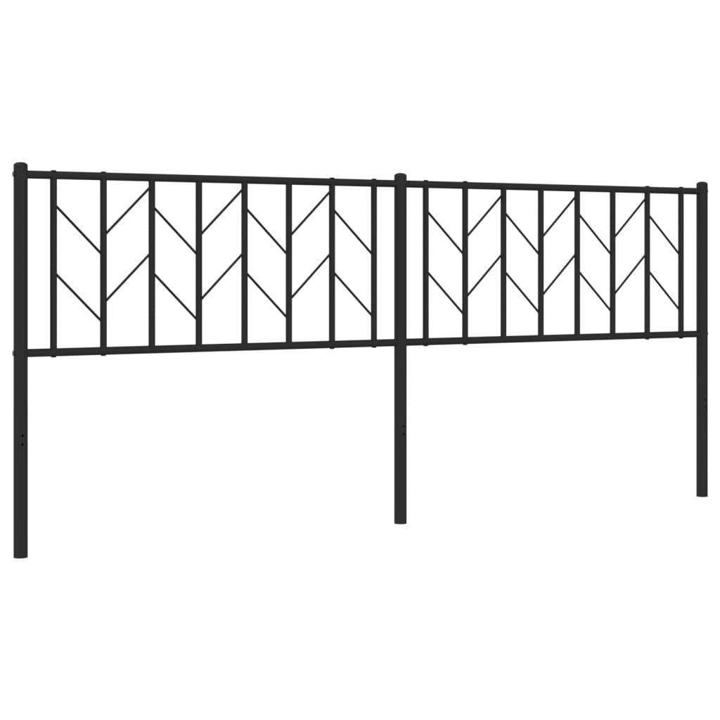 Utskiftbar sengegavl i metall svart 200 cm