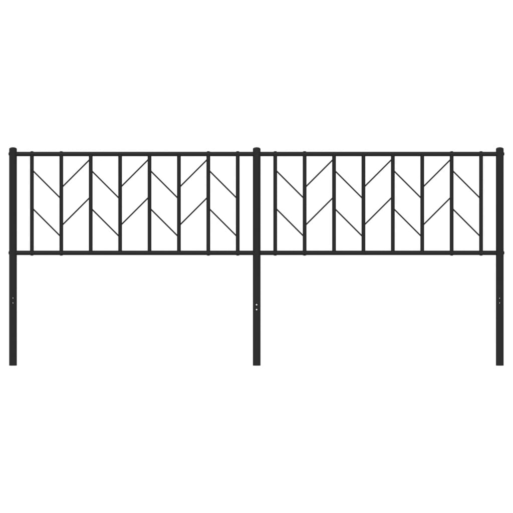 Utskiftbar sengegavl i metall svart 200 cm