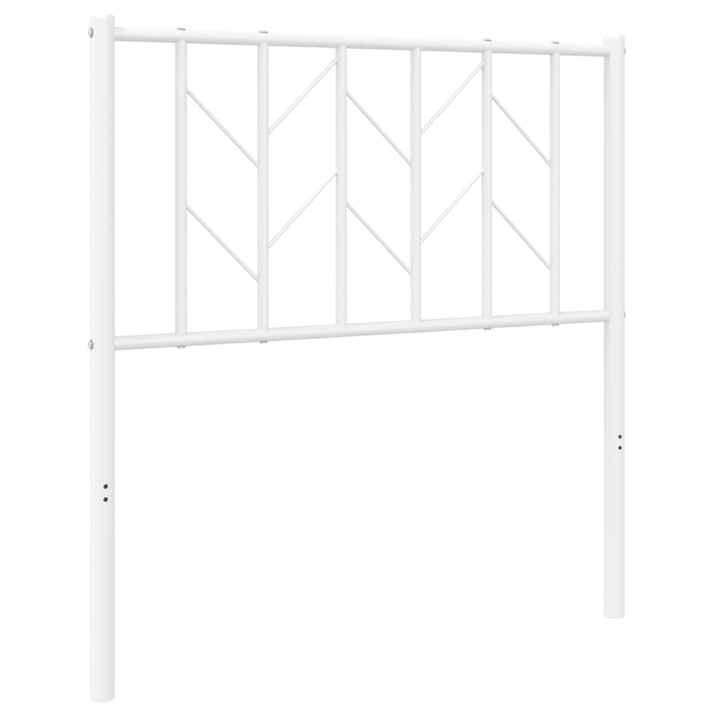 Utskiftbar sengegavl i metall hvit 80 cm