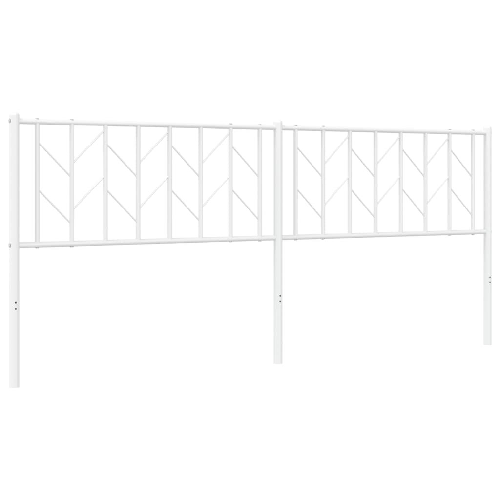 Utskiftbar sengegavl i metall hvit 200 cm