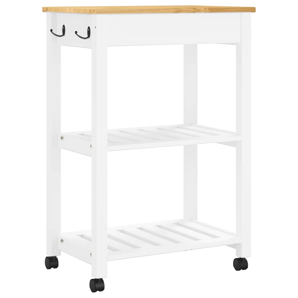 Kjøkkenvogn MONZA 60x40x88,5 cm heltre furu