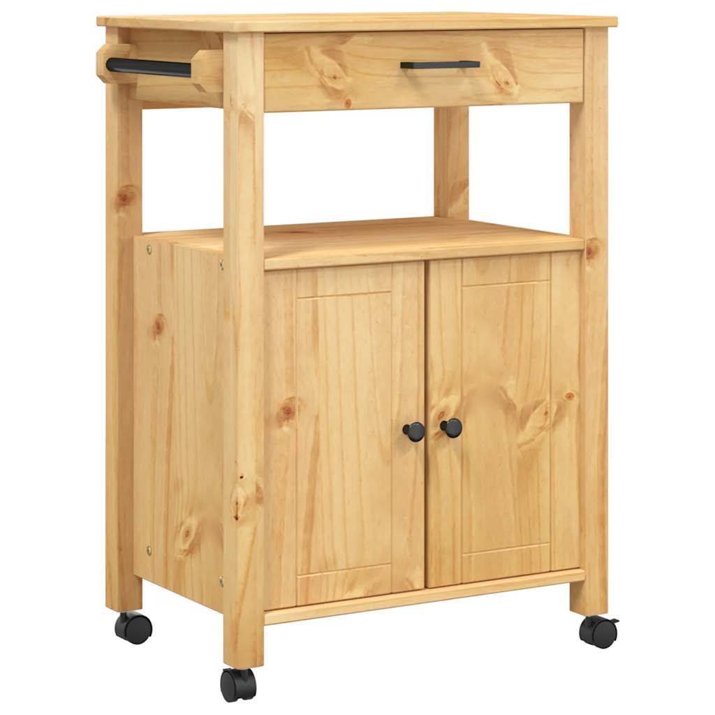 Kjøkkenvogn MONZA 60x40x88,5 cm heltre furu
