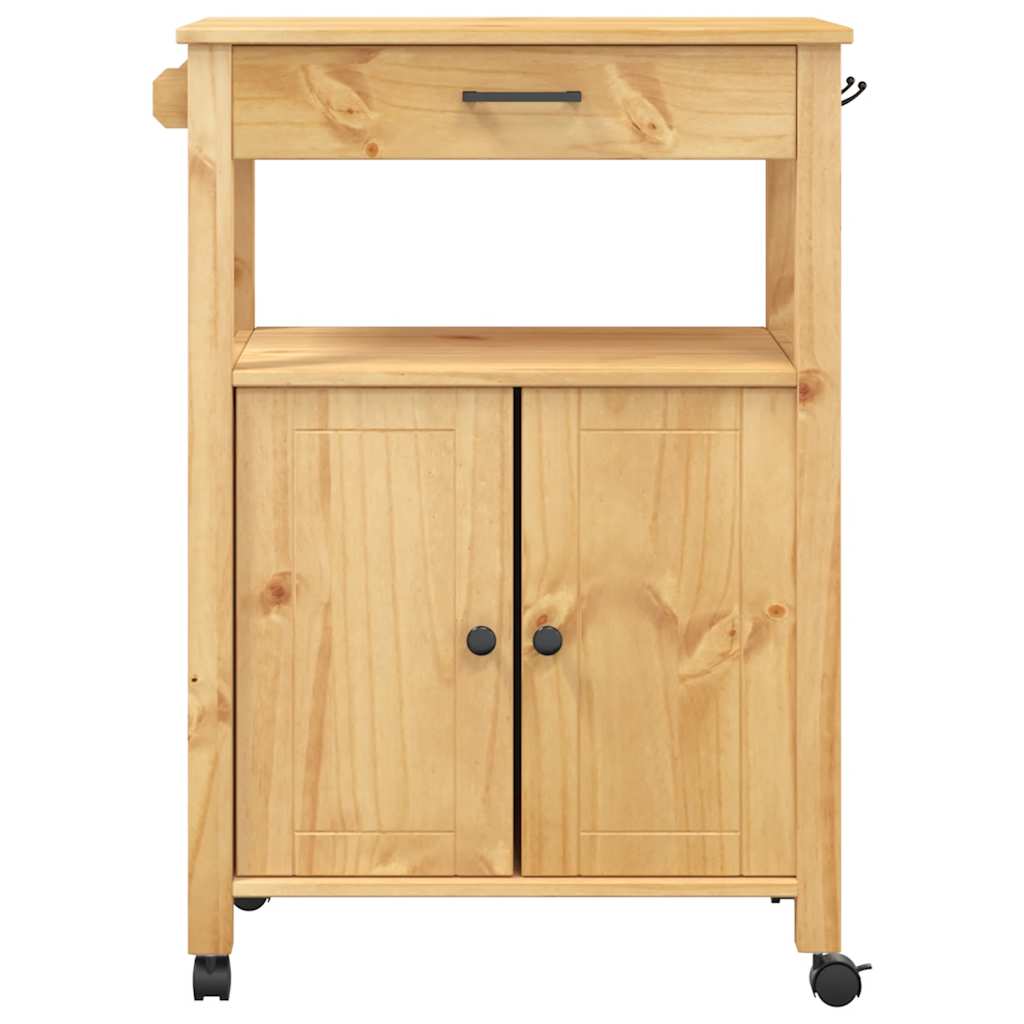 Kjøkkenvogn MONZA 60x40x88,5 cm heltre furu