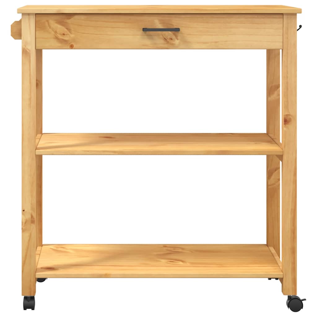 Kjøkkenvogn MONZA 84x40x88,5 cm heltre furu
