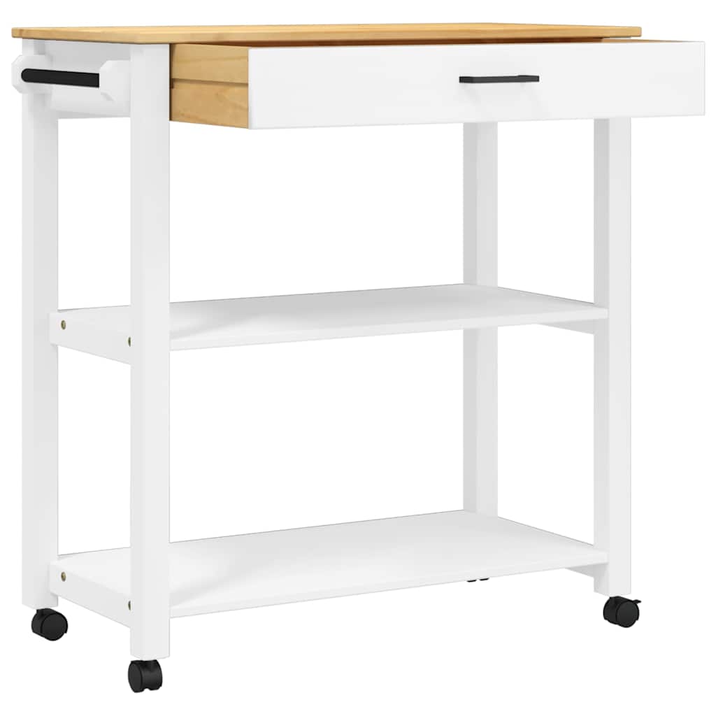 Kjøkkenvogn MONZA 84x40x88,5 cm heltre furu