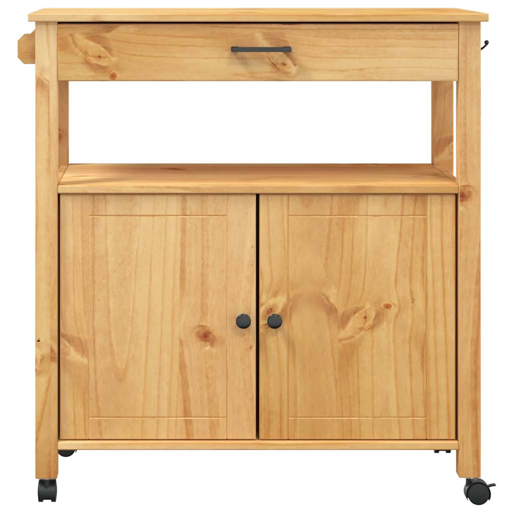 Kjøkkenvogn MONZA 84x40x88,5 cm heltre furu