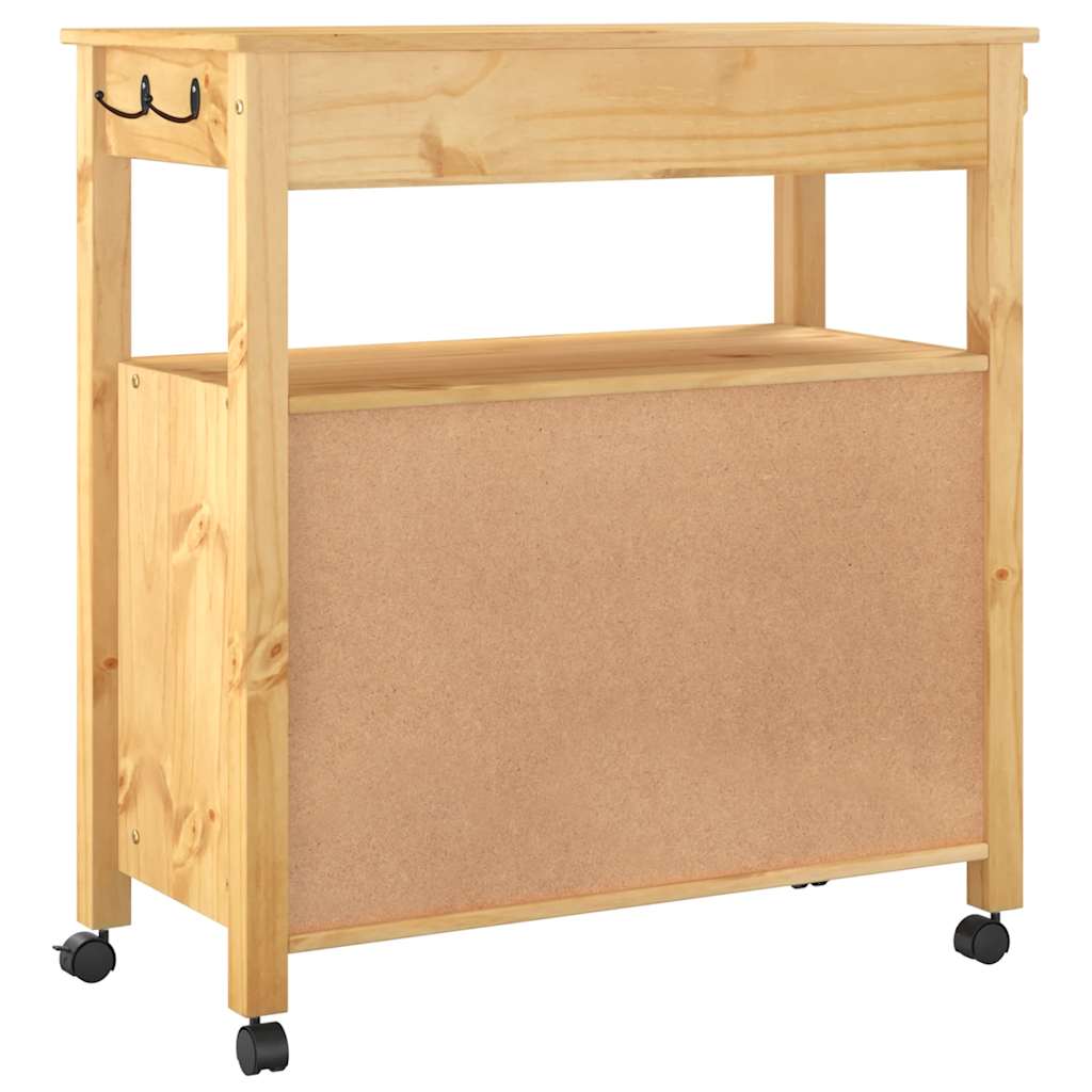Kjøkkenvogn MONZA 84x40x88,5 cm heltre furu