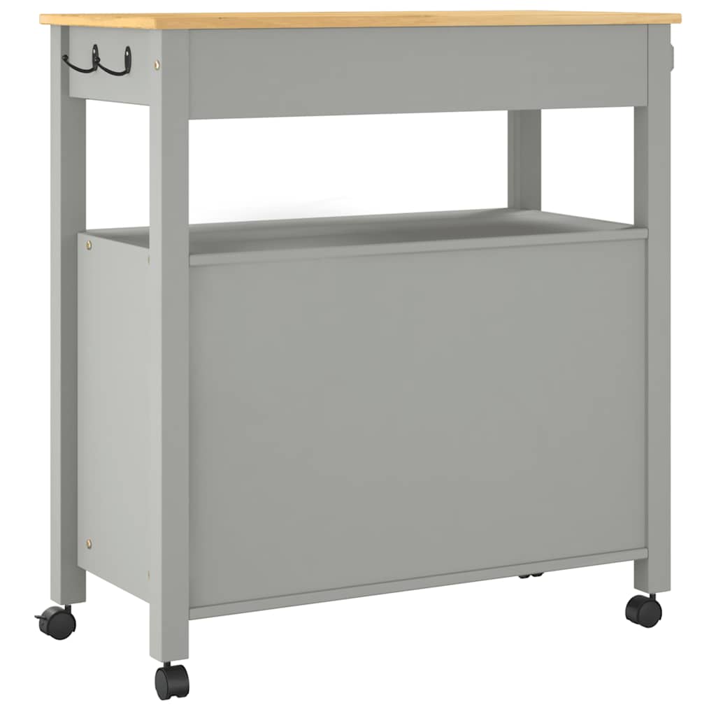 Kjøkkenvogn MONZA 84x40x88,5 cm heltre furu