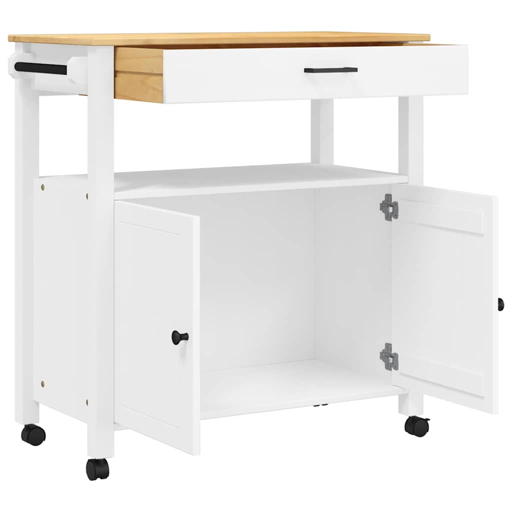 Kjøkkenvogn MONZA 84x40x88,5 cm heltre furu