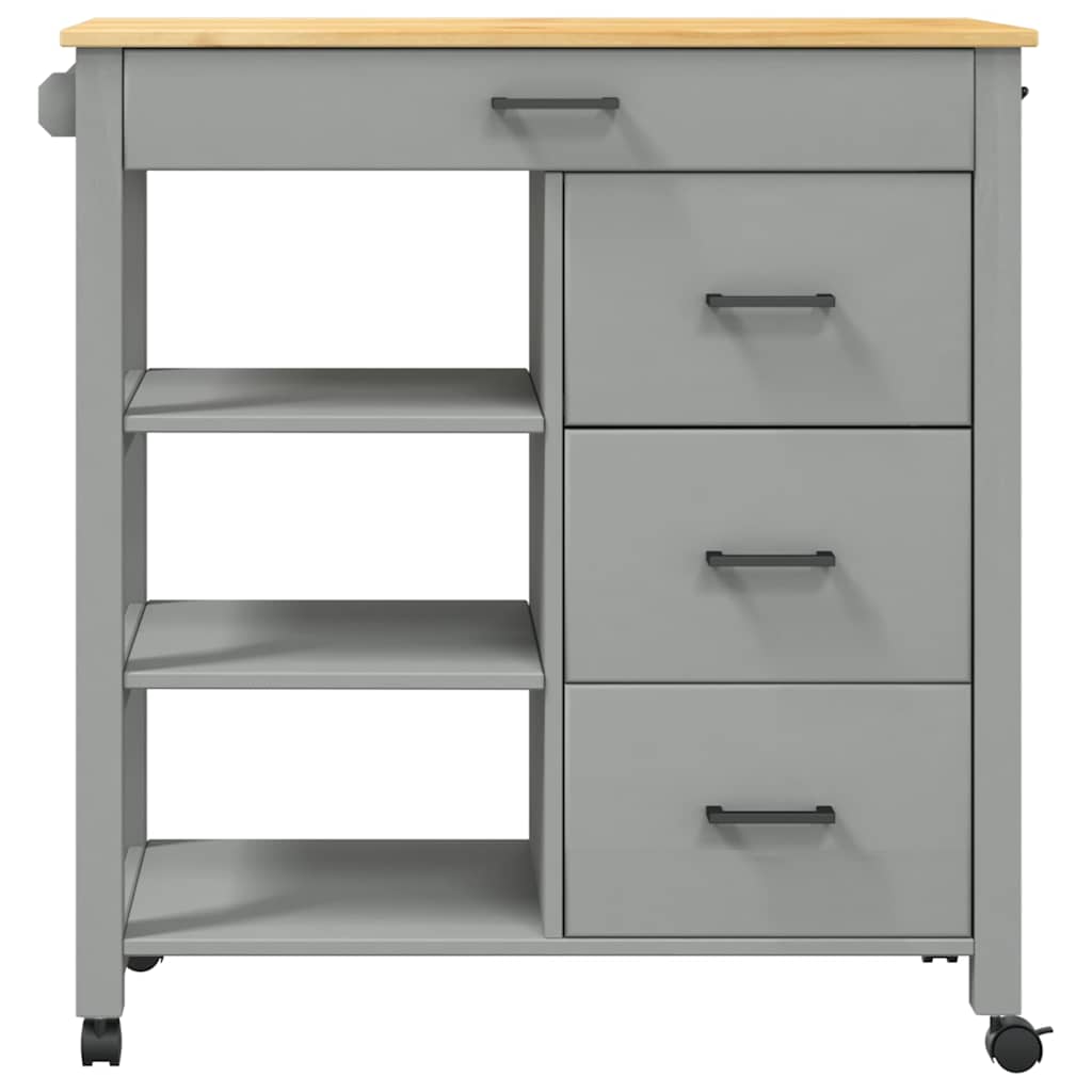 Kjøkkenvogn MONZA 84x40x88,5 cm heltre furu