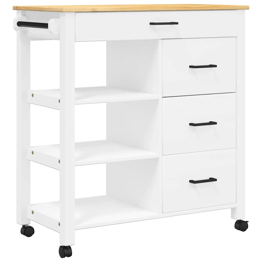 Kjøkkenvogn MONZA 84x40x88,5 cm heltre furu