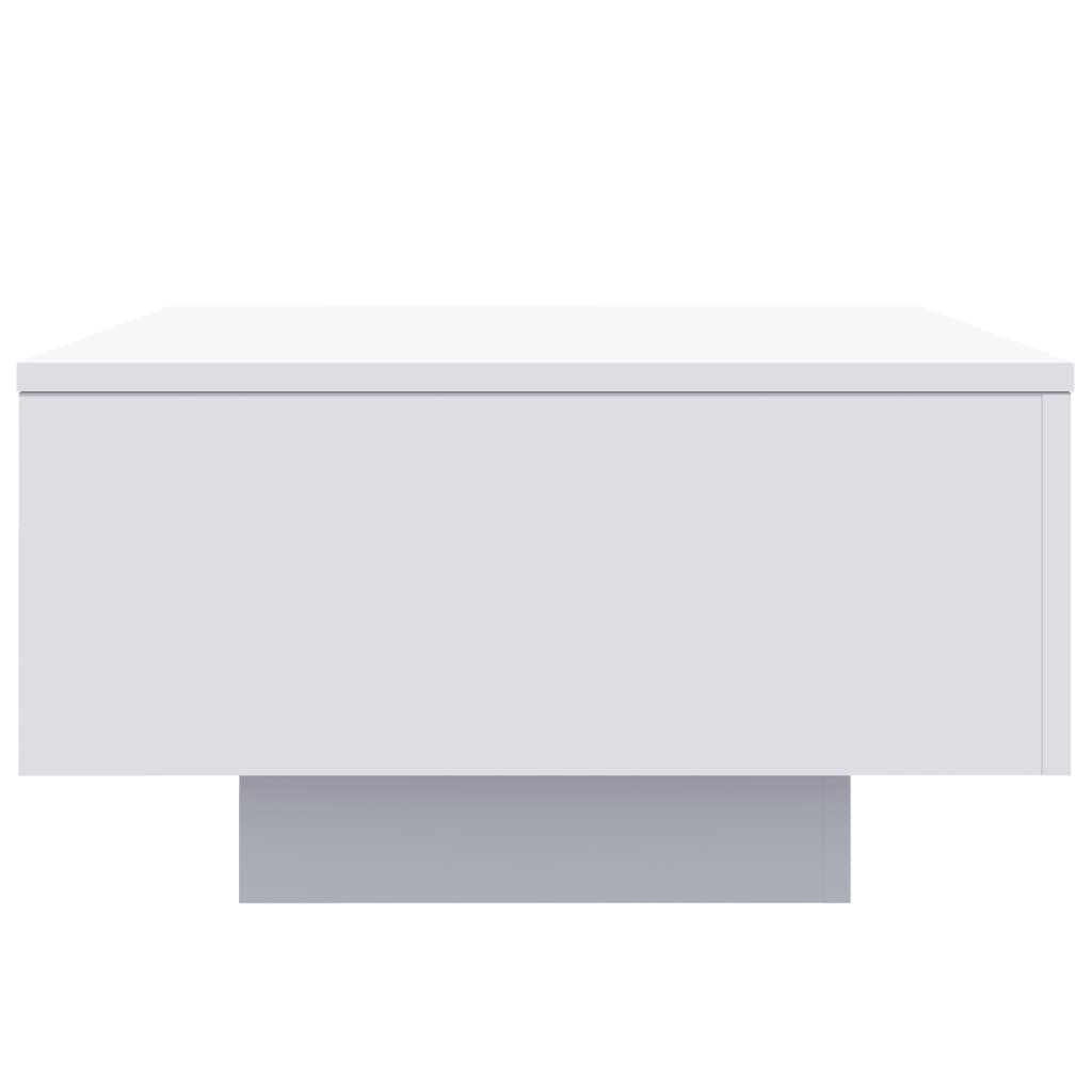 Salongbord hvit 55x55x31 cm konstruert tre