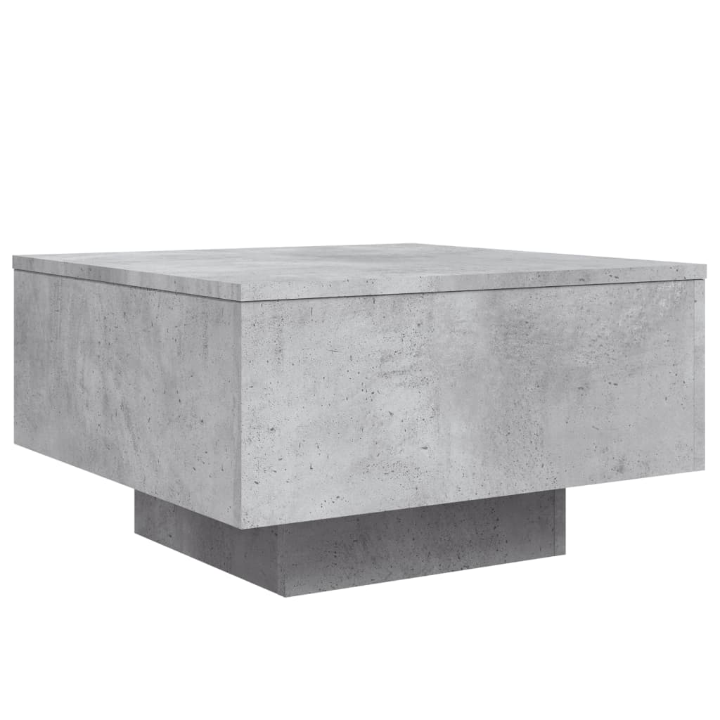 Salongbord betonggrå 55x55x31 cm konstruert tre