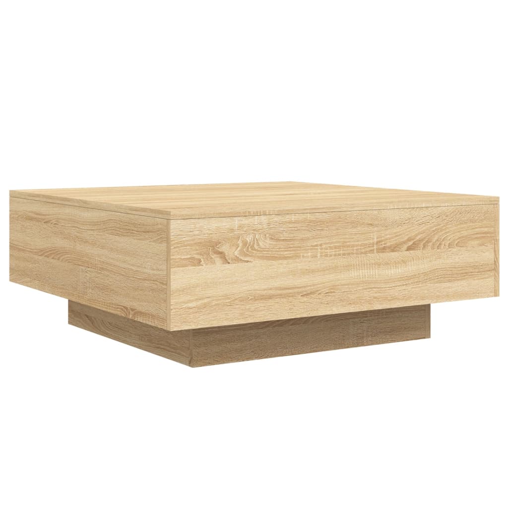 Salongbord sonoma eik 80x80x31 cm sponplate