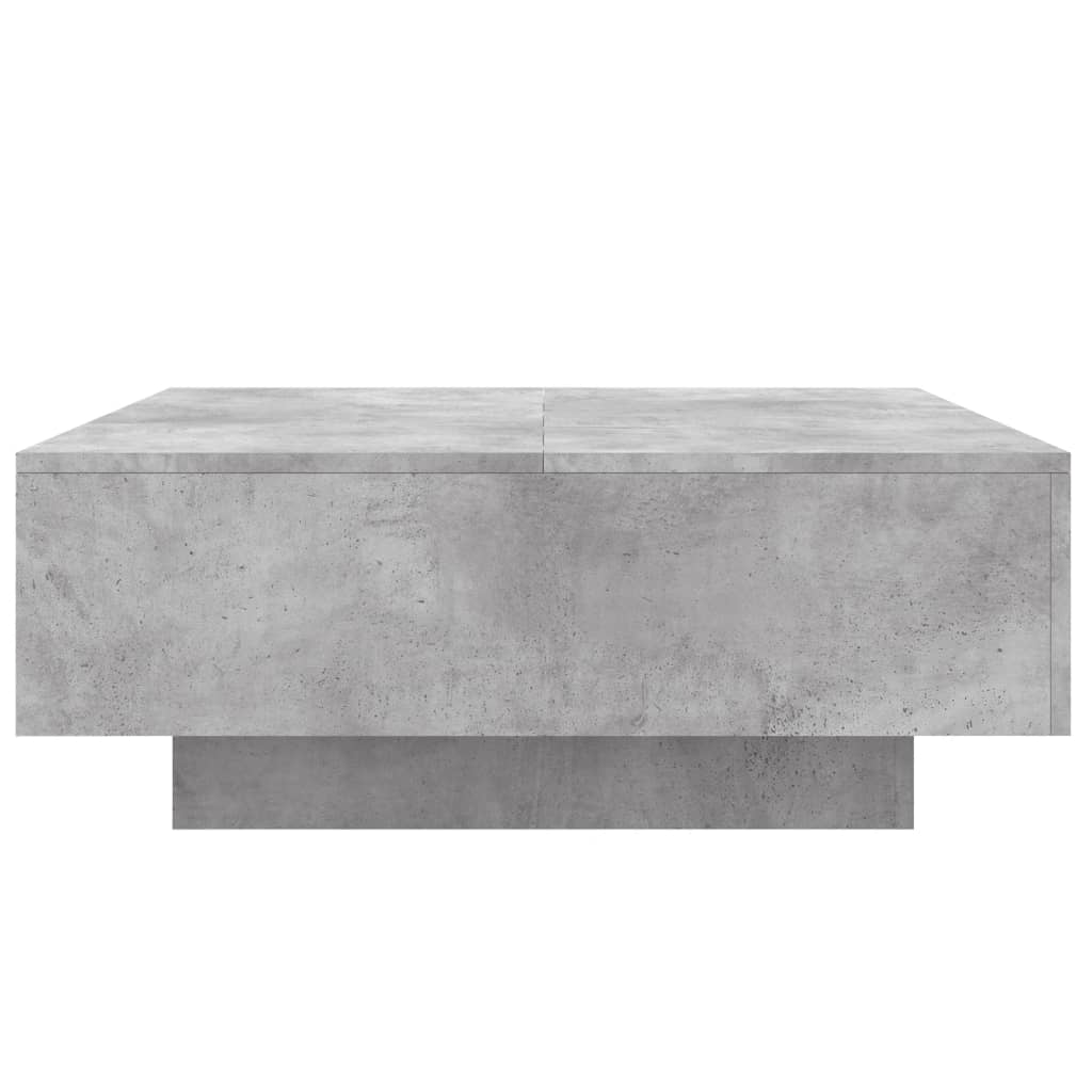 Salongbord betonggrå 80x80x31 cm sponplate