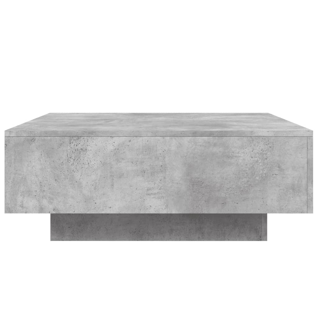 Salongbord betonggrå 80x80x31 cm sponplate
