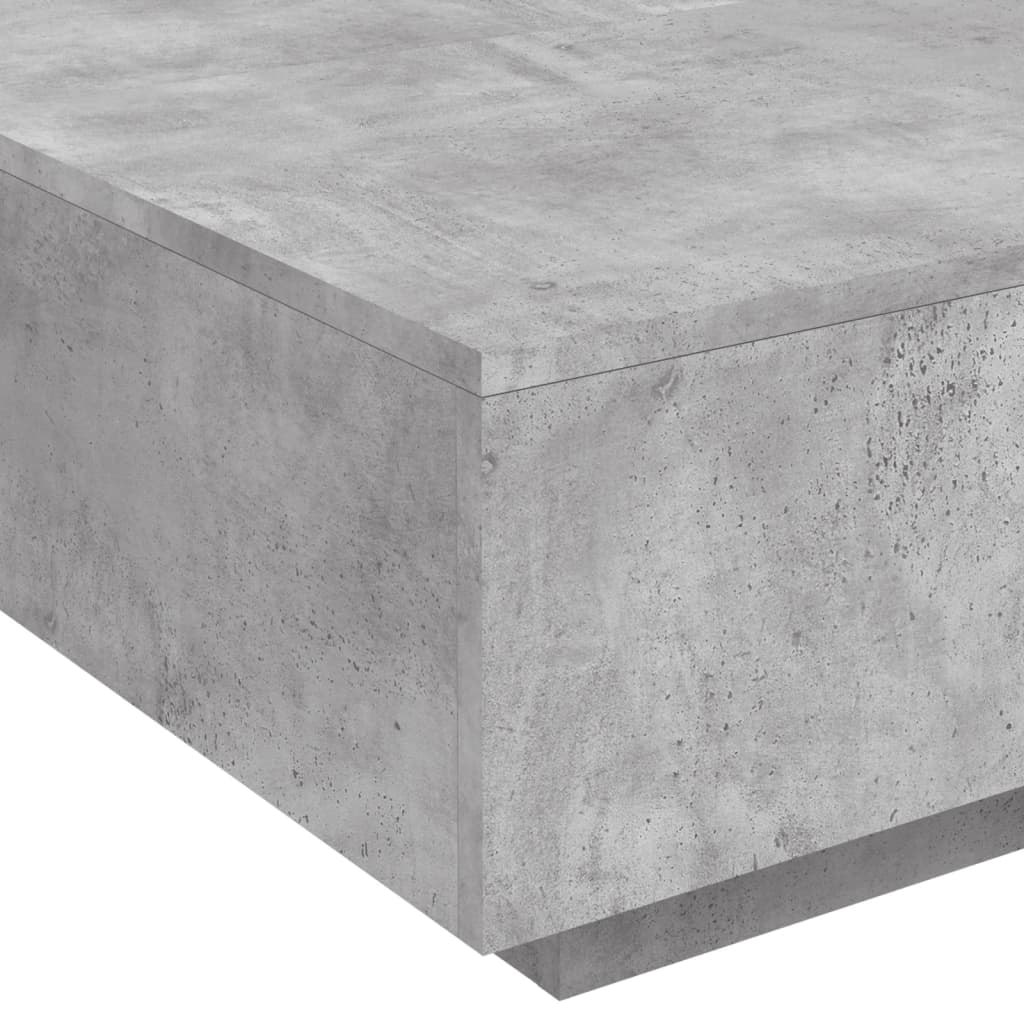 Salongbord betonggrå 80x80x31 cm sponplate