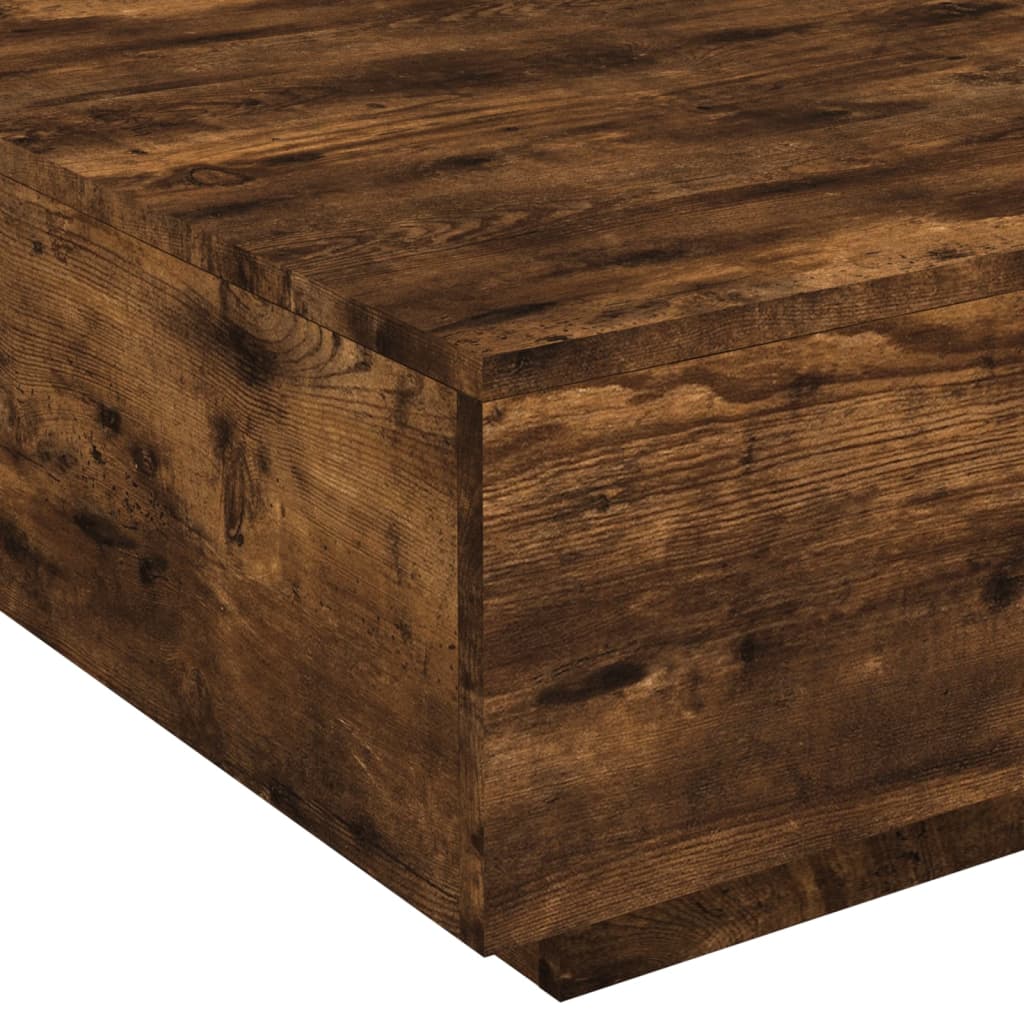 Salongbord sonoma eik 80x80x31 cm konstruert tre