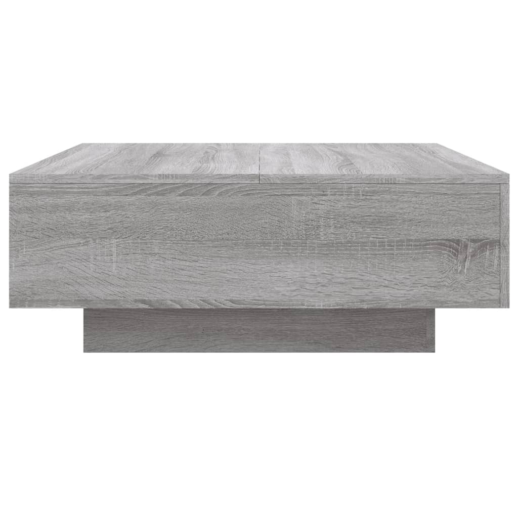 Salongbord grå 80x80x31 cm konstruert tre