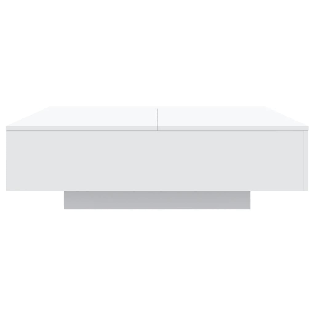 Salongbord hvit 100x100x31 cm konstruert tre