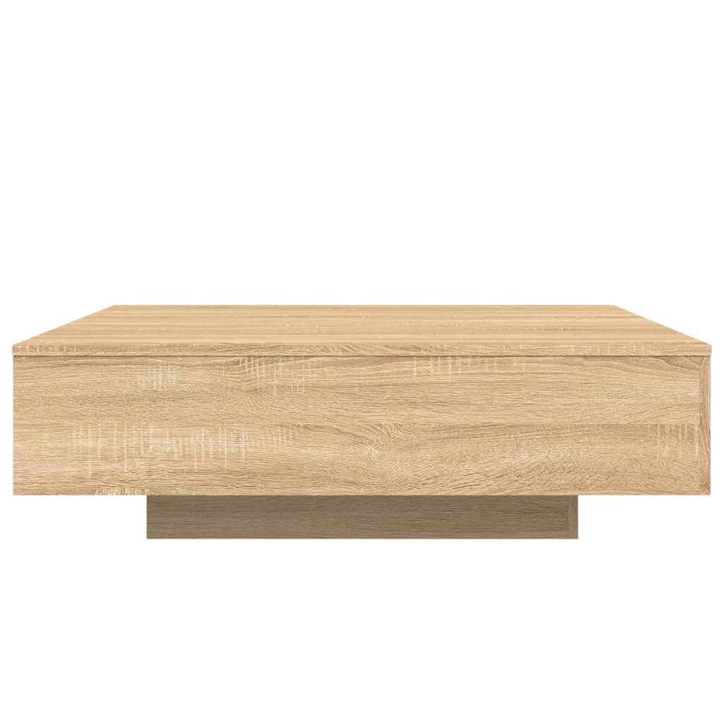 Salongbord sonoma eik 100x100x31 cm konstruert tre