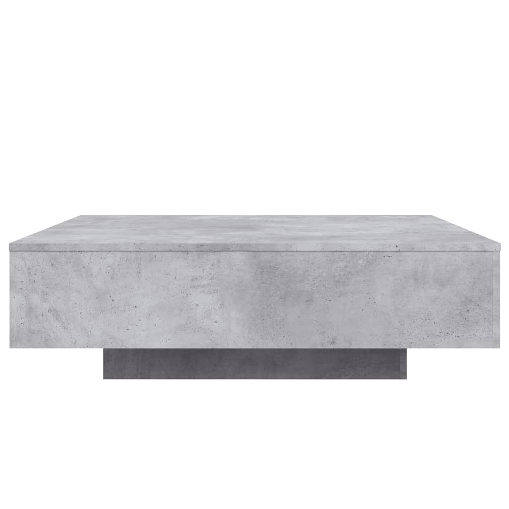 Salongbord betonggrå 100x100x31 cm konstruert tre