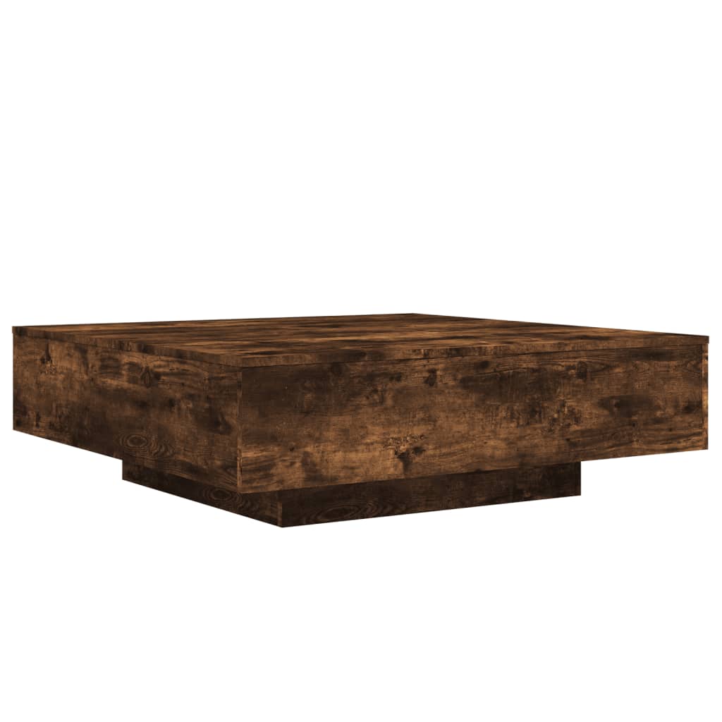 Salongbord røkt eik 100x100x31 cm konstruert tre