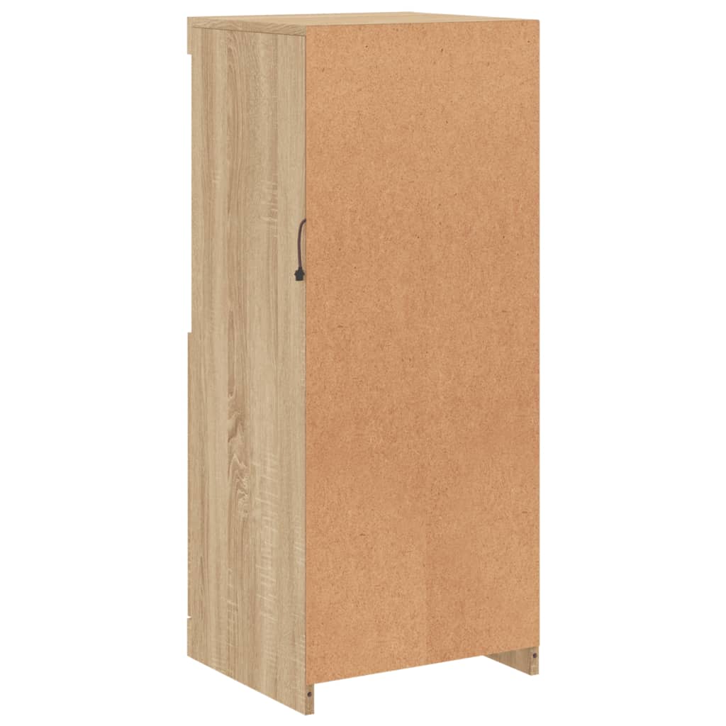 Skjenk med LED-lys sonoma eik 41x37x100 cm