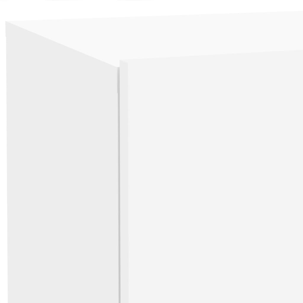 Nattbord med LED hvit 70x36x40,5 cm