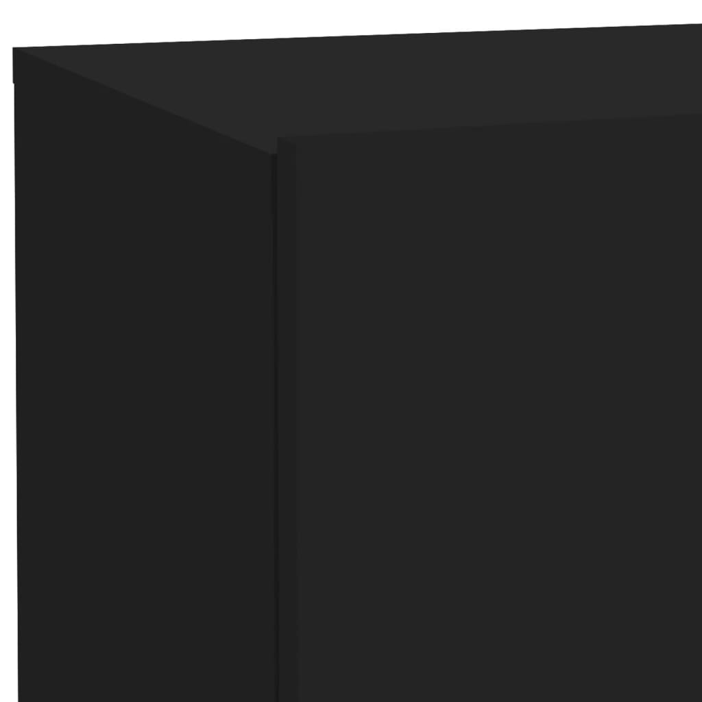 Nattbord med LED svart 70x36x40,5 cm