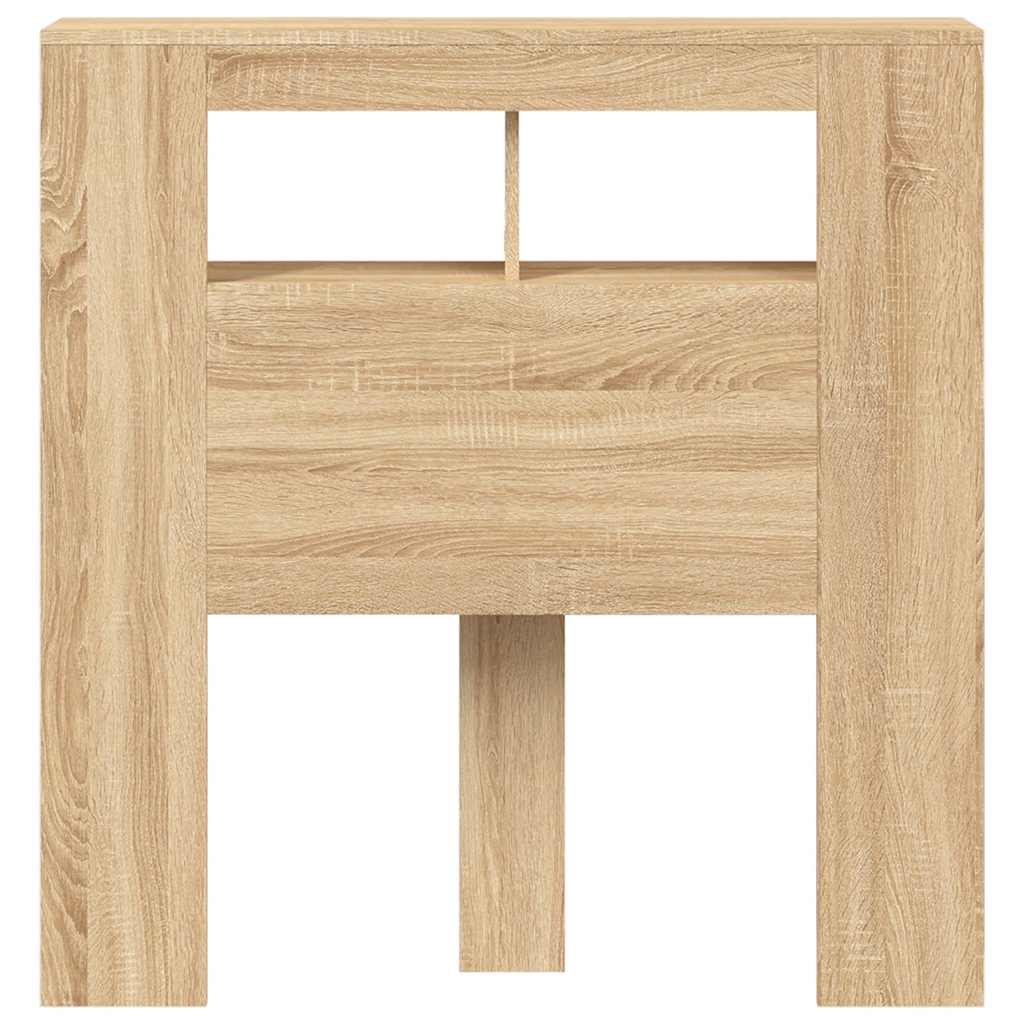 Sengegavl med LED sonoma eik 100x18,5x103,5 cm konstruert tre