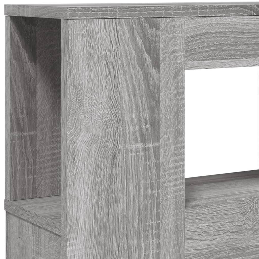Sengegavl med LED grå sonoma 120x18,5x103,5 cm konstruert tre