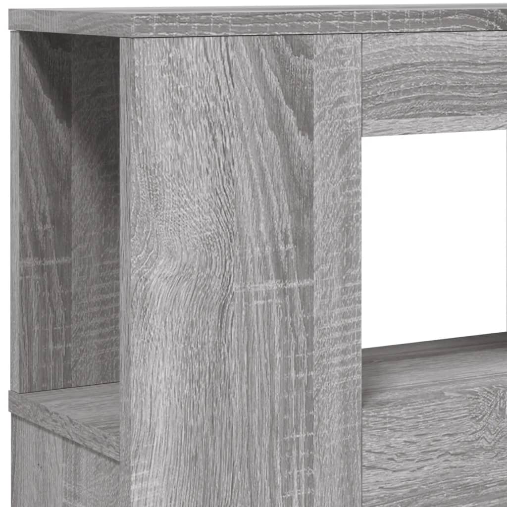 Sengegavl med LED grå sonoma 160x18,5x103,5 cm konstruert tre