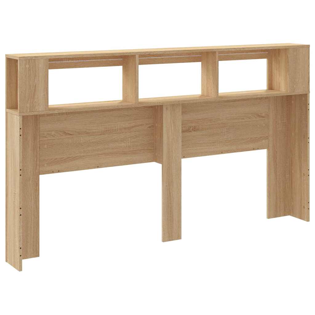 Sengegavl med LED sonoma eik 180x18,5x103,5 cm konstruert tre