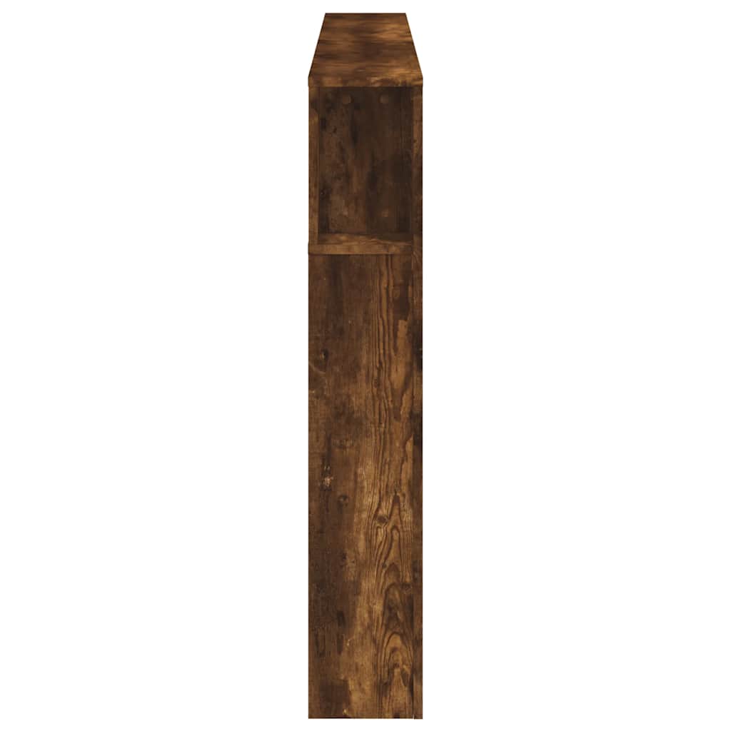 Sengegavl med LED røkt eik 180x18,5x103,5 cm konstruert tre